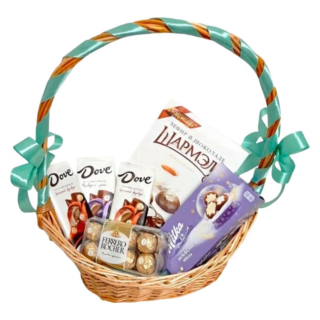 Букет цветов "Новогодняя корзина №9"